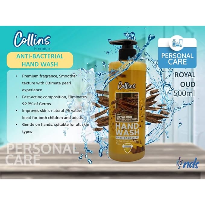 Collins PREMIUM - ANTI-BACTERIAL HAND WASH 500ML - ROYAL OUD + LAVENDER - PROMO PACK - Image 2